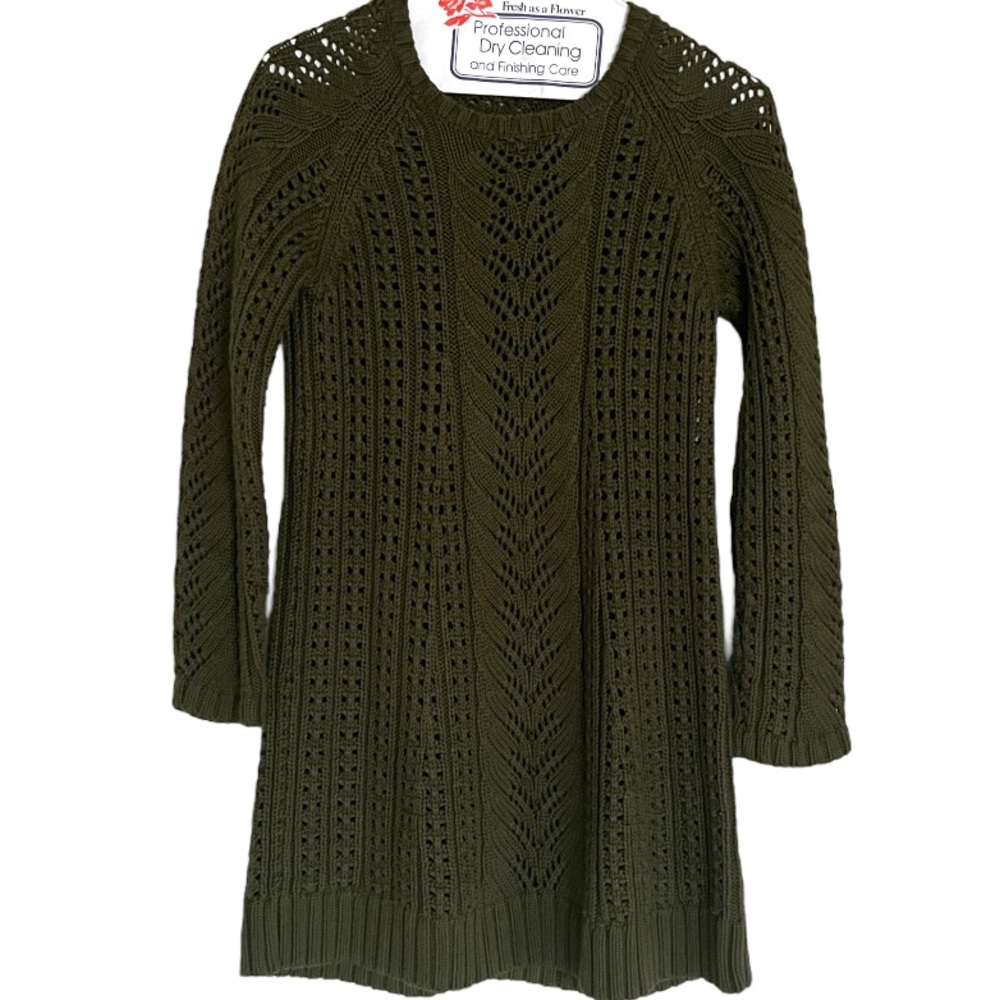 EUC | J. Jill | Olive Green Sweater Dress | Size Small
